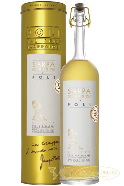 di Shop Rum Jacopo Spirituosen Online Italien Poli & 0,7 Whisky, - - Liter Sarpa Bottle Grappa Poli Oro Drinks &