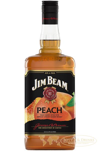 Online Shop - Jim Beam PEACH Liter Bottle - Rum Drinks - - 0,7 Spirituosen & Whisky, & Whiskey-Likör