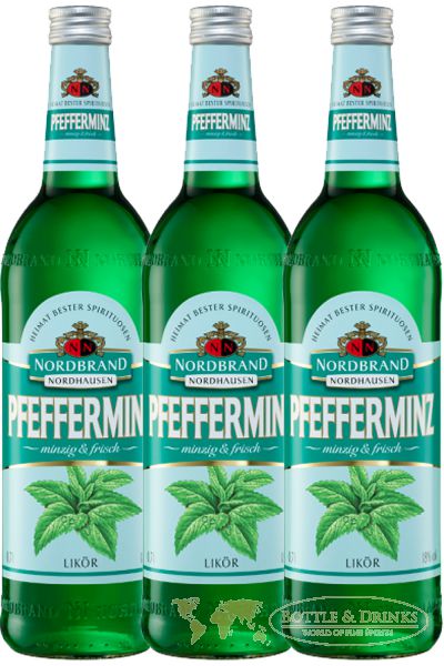 Drinks x Spirituosen Pfefferminzlikör Whisky, - Online Liter 3 - Bottle Nordbrand Shop 0,7 & & Rum