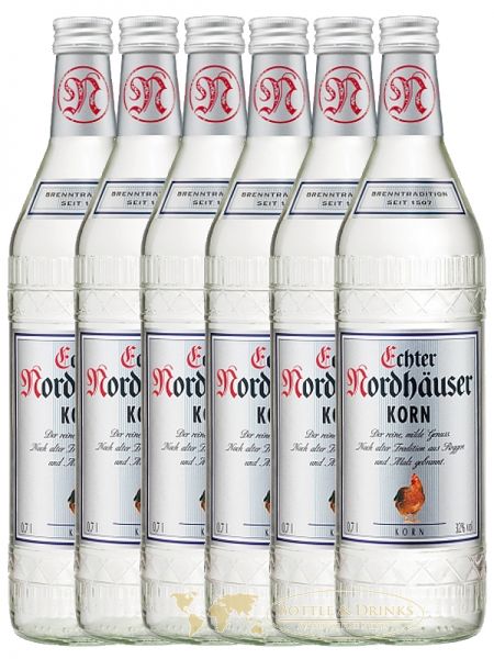 Echter Nordhäuser Doppelkorn Deutschland & 6 & Bottle 0,70 Spirituosen Drinks % - - Shop 38 Rum Online Whisky, Liter x