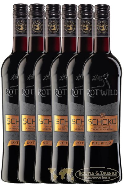 Rotwild SCHOKO Rotwein mit Drinks Liter Shop - Bottle Spirituosen & Schokoladenaroma & 0,75 x Rum Online - Whisky, 6